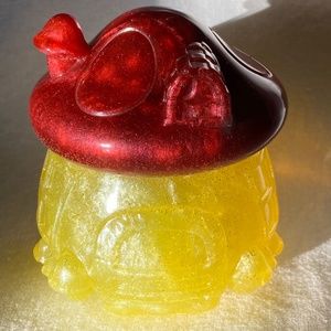Red & Yellow Mushroom Trinket Jar